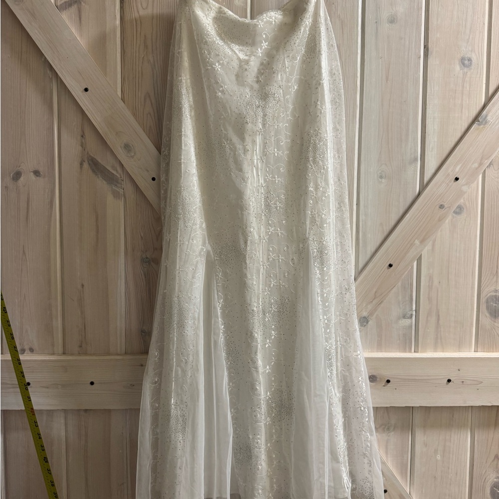 Masquerade White Lace (lined) dress